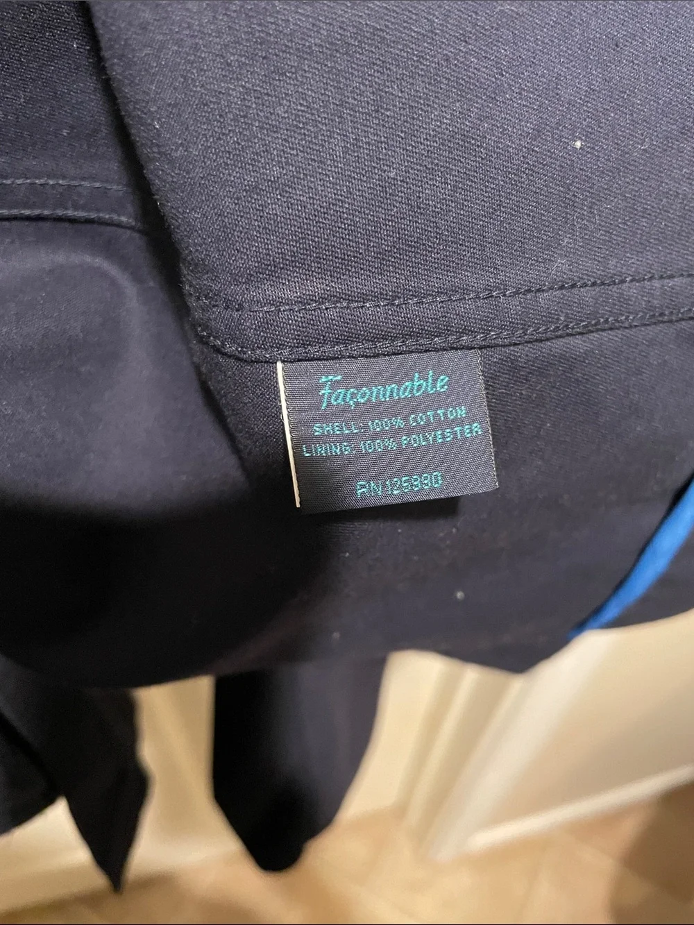 Faconnable navy cotton blazer